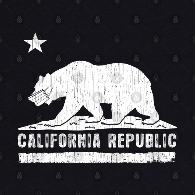 California Bear with Face Mask by Dailygrind